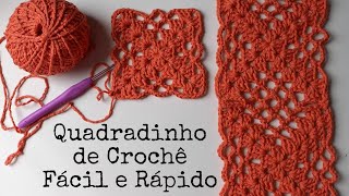 Quadradinho de Crochê como fazer fácil e rápido Square de Crochê [upl. by Selfridge]