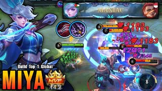 Almost SAVAGE Monster Sidelane Miya with LifeSteal Build Be Like  Build Top 1 Global Miya  MLBB [upl. by Etteoj810]