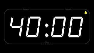 40 MINUTE  TIMER amp ALARM  Full HD  COUNTDOWN [upl. by Nevak234]