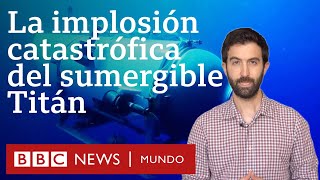 La implosión catastrófica que se cree que destruyó al sumergible Titán [upl. by Rraval]