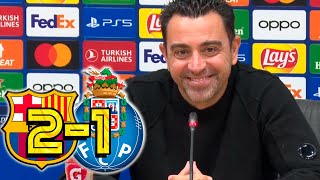 RUEDA PRENSA XAVI FC BARCELONA 21 FC PORTO [upl. by Binnie]