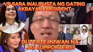 VP SARA INALIPUSTA NG DATING AKBAYAN PRESIDENT MGA DUTERTE INIWAN NA NG SUPPORTERS [upl. by Nunnery]