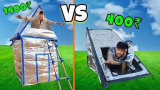 Overnight survival challenge in low to High budget aluminium foil house [upl. by Oile]