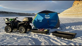 3 DAYS CAMPING ON THE ICE  FISHING FOR BURBOT IN WYOMING [upl. by Eserehs498]