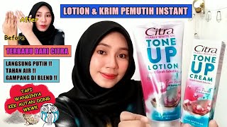 LANGSUNG CERAH DAN BISA PUTIH PERMANEN PAKAI LOTION INI   REVIEW TONE UP CREAM DAN LOTION CITRA [upl. by Hnirt]