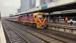 VLine N458 City of Maryborough Arriving at Southern Cross Station from Warrnambool [upl. by Frohne]