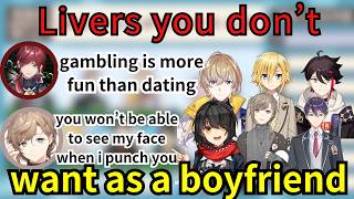 Livers you dont want as a boyfriend rankingnijisanji eng sub [upl. by Tombaugh584]