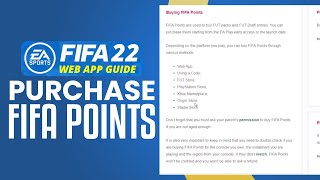 How To Purchase FIFA Points On Web App  FIFA Web App Tutorial 2023 [upl. by Cockburn466]