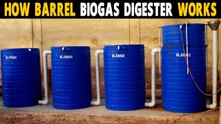 How does Barrel Biogas Digester system works [upl. by Mitinger]