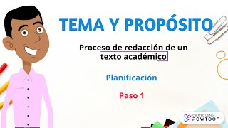 REDACCIÓN DE TEXTOS ACADÉMICOS  121  TEMA Y PROPÓSITO [upl. by Ardine]