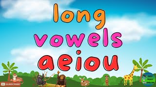 Long Vowel Sounds Mix  aeiou  How to Pronounce the Long Vowels  Super Simple English  Phonics [upl. by Animor]