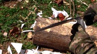 Elk Ridge Trailsman machete billhook  Marbles camp cleaver chopping wood [upl. by Yeniffit]