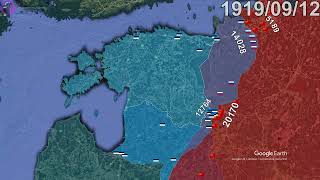 Estonian War of Independence using Google Earth [upl. by Seve]