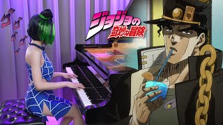 Jotaros Theme BUT Jolyne played it  JoJos Bizarre Adventure「Stardust Crusaders」Piano Cover [upl. by Amliw807]