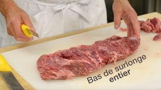 L’arrièreplan de la boucherie Bifteck de bas de surlonge bavette [upl. by Arraeit]