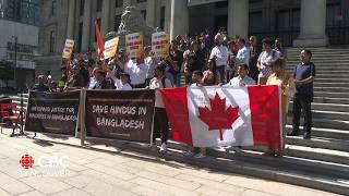 Vancouver demonstrators call for more protection for Bangladesh’s Hindu minorities [upl. by Ugo290]