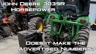 John Deere 3039R and Updated 1025R Power Baselines [upl. by Mutz]