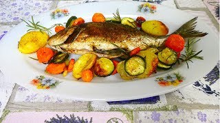 126 Orata al forno con verdure  Secondo piatto di pesce [upl. by Deanna]