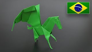 Origami Pégaso e Cavalo Jo Nakashima  Instruções em Português BR [upl. by Feodore]