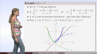 Fonctions  partie 5  fonctions monotones et bijections [upl. by Bertsche438]