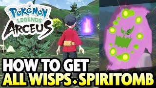 ALL 107 WISP LOCATIONS and SPIRITOMB GUIDE in Pokemon Legends Arceus [upl. by Anialahs800]