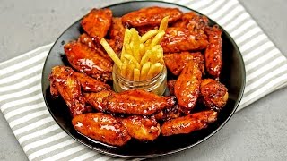 Honey Garlic Sriracha Chicken Wings [upl. by Warford]