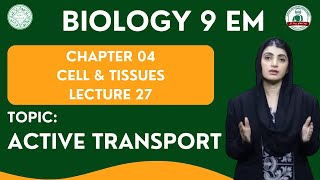 Active transport  Grade 9 Biology  CHP 04  LECTURE 27 [upl. by Inahet69]