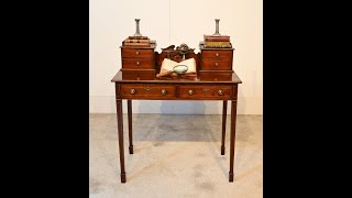 Edwardian Desk Ladies Writing Table Mahogany 1900 [upl. by Petula]