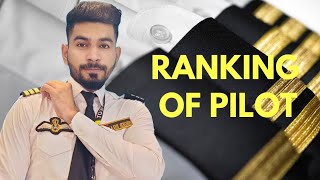 Stripes and Ranking of Pilot in Airlines and Flying Schools  How they get Senior Position [upl. by Konstantine]