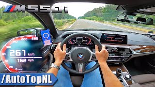 BMW M550i 44 V8 BiTurbo 530HP TOP SPEED on AUTOBAHN NO SPEED LIMIT by AutoTopNL [upl. by Sivet]