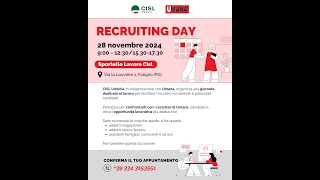 Il Recruiting Day torna a Foligno [upl. by Yettie]