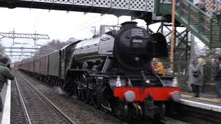 Flying Scotsman at Barnt Green Station on 13122023 [upl. by Lai]