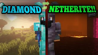 I UPGRADED MY ARMOR TO NETHERITE and the results are INSANE Minecraft16 [upl. by Carlita]