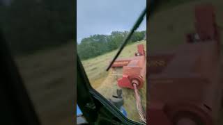 Baling first cut hay with the New Holland T475 and AGopenGPS Autosteer [upl. by Belloir]