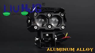 LIU HJG Mega Drive 60W Quad Shot Dual LensDual Color HighLow YellowWhite LED Fog Lights 2 Pc [upl. by Aidas84]