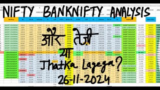 Nifty Prediction For Tomorrow 26th Nov  Bank Nifty Tomorrow Prediction  Tomorrow Market Prediction [upl. by Mayworm]