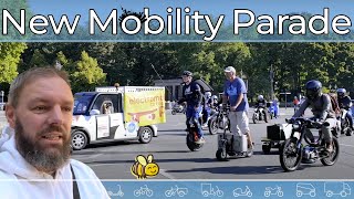 🤪 quotNew Mobility Paradequot 2024 mit 🛴🚲🛵🏍🛺🚗 durch Berlin 📖 Manifest der Leichtmobilität [upl. by Crosse]