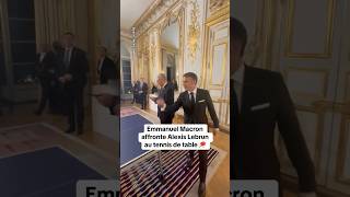 Emmanuel Macron affronte Alexis Lebrun au tennis de table 🏓 [upl. by Yecad759]