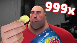 Ryback ASMR eating chips 999x speed  animation meme [upl. by Mehelhteb747]