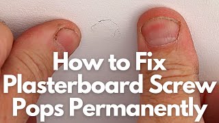 How to Fix Plasterboard  Drywall Screw Pops [upl. by Ydnys]