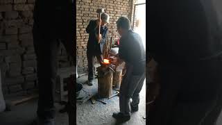 Ironsmith making the iron forging blacksmith shorts [upl. by Aratehs]