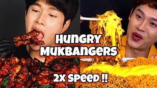 Mukbangers Going Crazy Over There foods 2x speed  Asmr Fast motion satisfying Mukbang food asmr [upl. by Phelia]