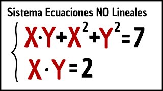 SISTEMA de ECUACIONES NO LINEALES Ejercicios Resueltos 6 [upl. by Garceau]