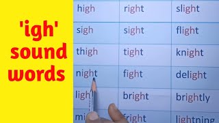 igh sound words igh को कैसे पढ़े igh sound igh words for kids [upl. by Haggar64]