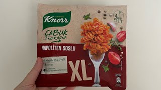 Knorr Napoliten Soslu Çabuk Makarna XL Denedim [upl. by Oiligriv]