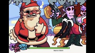 FNF Update  Mall Santa cutscene [upl. by Nylrebmik]