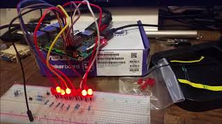 ASUS Tinker Board GPIO LEDs Simple Binary Display [upl. by Veejar663]