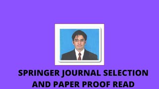 Springer Journal Selection Title and Covering letter development Paper submission [upl. by Sulakcin]