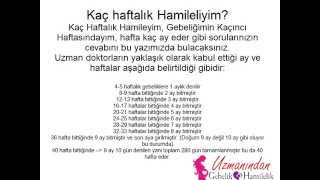 KAÇ HAFTALIK HAMİLEYİMGebeyimUzmanindanorg [upl. by Messing]