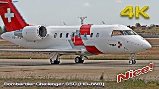 Bombardier Challenger 650 HBJWB Swiss Air Ambulance Valencia [upl. by Joseph]